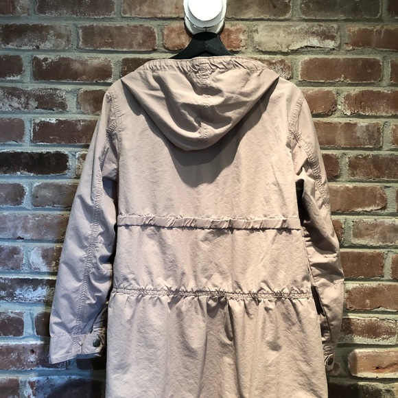 Tan/ Khaki Parka w/ Hood - Picture 2 of 4